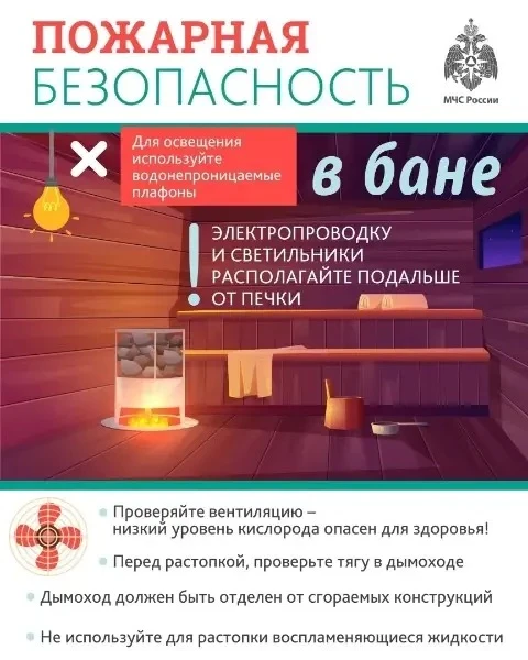 🛖 Баня — любимое место отдыха россиян, но этот досуг связан с повышенным риском пожара. Деревянные 