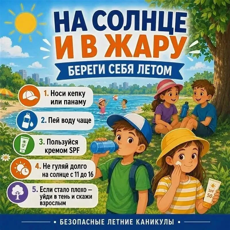 🌞 Лето, солнце, жара 🌡️ Полезные советы👍