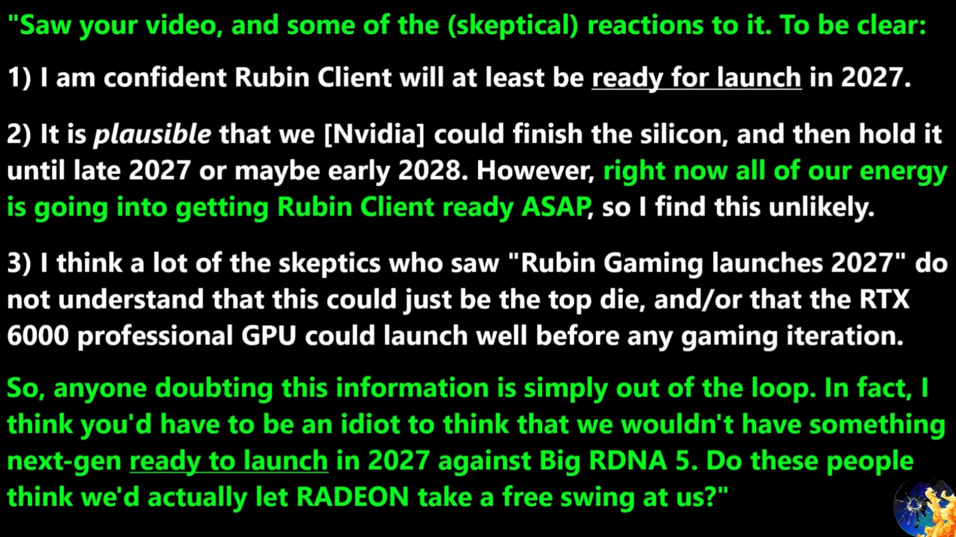 Moore's Law Is Dead настаивает на выходе RTX 6090 в 2027 году.