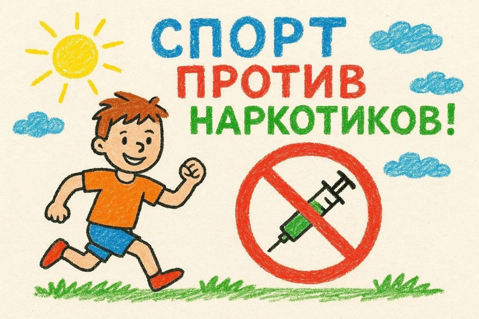 В МКОУ «Крисаново‑Пятницкая ООШ» прошла акция «Спорт против наркотиков»!