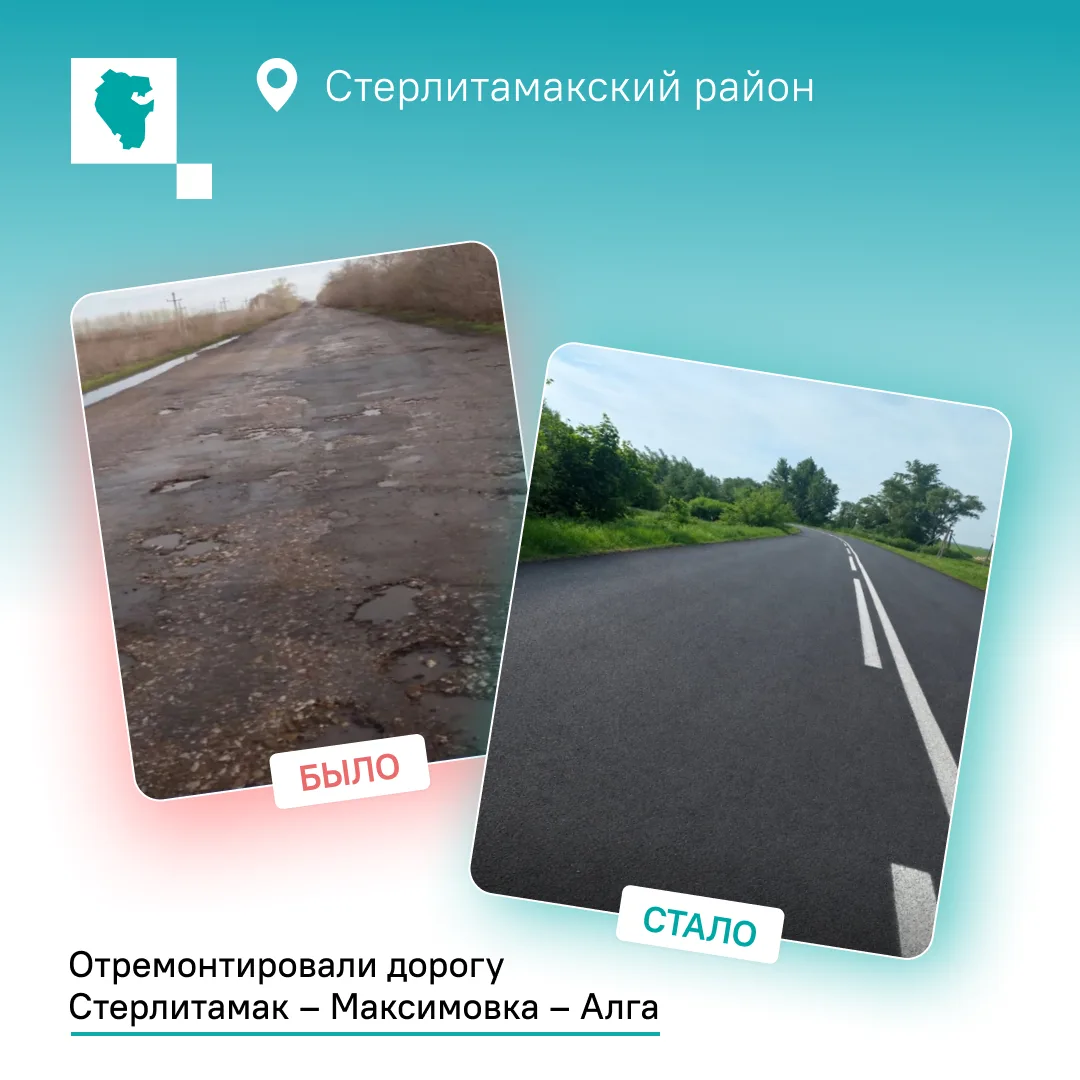 Отремонтировали дороги в Стерлитамакском районе и в Уфе
 
Один из жителей Стерлитамакского района по