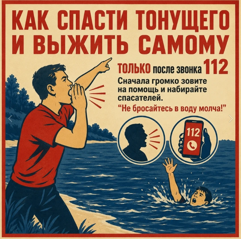 Не бросайтесь к утопающему в воду, чтобы спасти. Есть риск, что пострадаете вы сами, поэтому использ