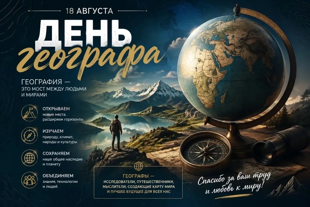 18 августа — День географа 🌍🗺️