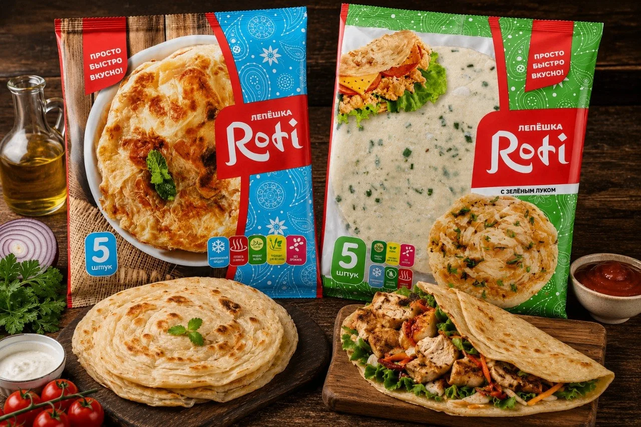 🌮 Замороженные лепёшки роти - удобная основа для быстрых и вкусных блюд 😏