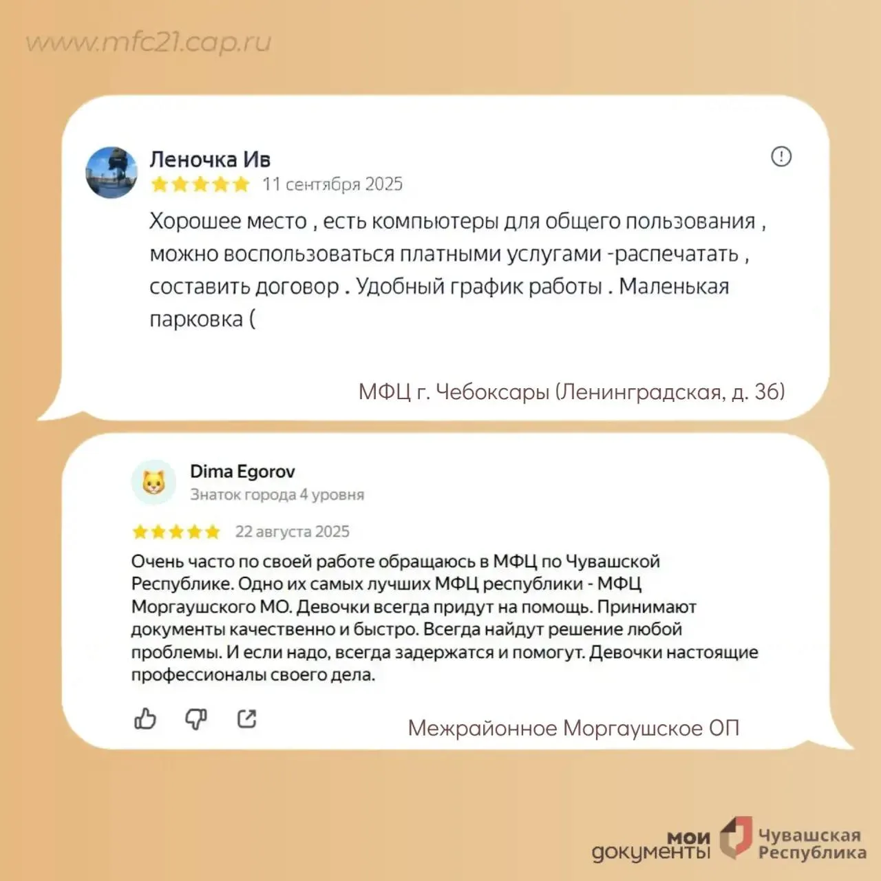 Ваши отзывы – наша мотивация  Уважаемые заявители, благодарим вас за обратную связь о деятельности о