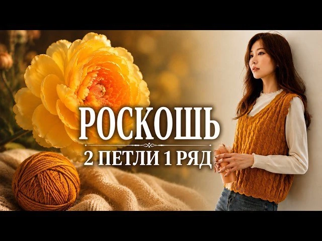 Вяжем рельефный, объёмный узор🌸