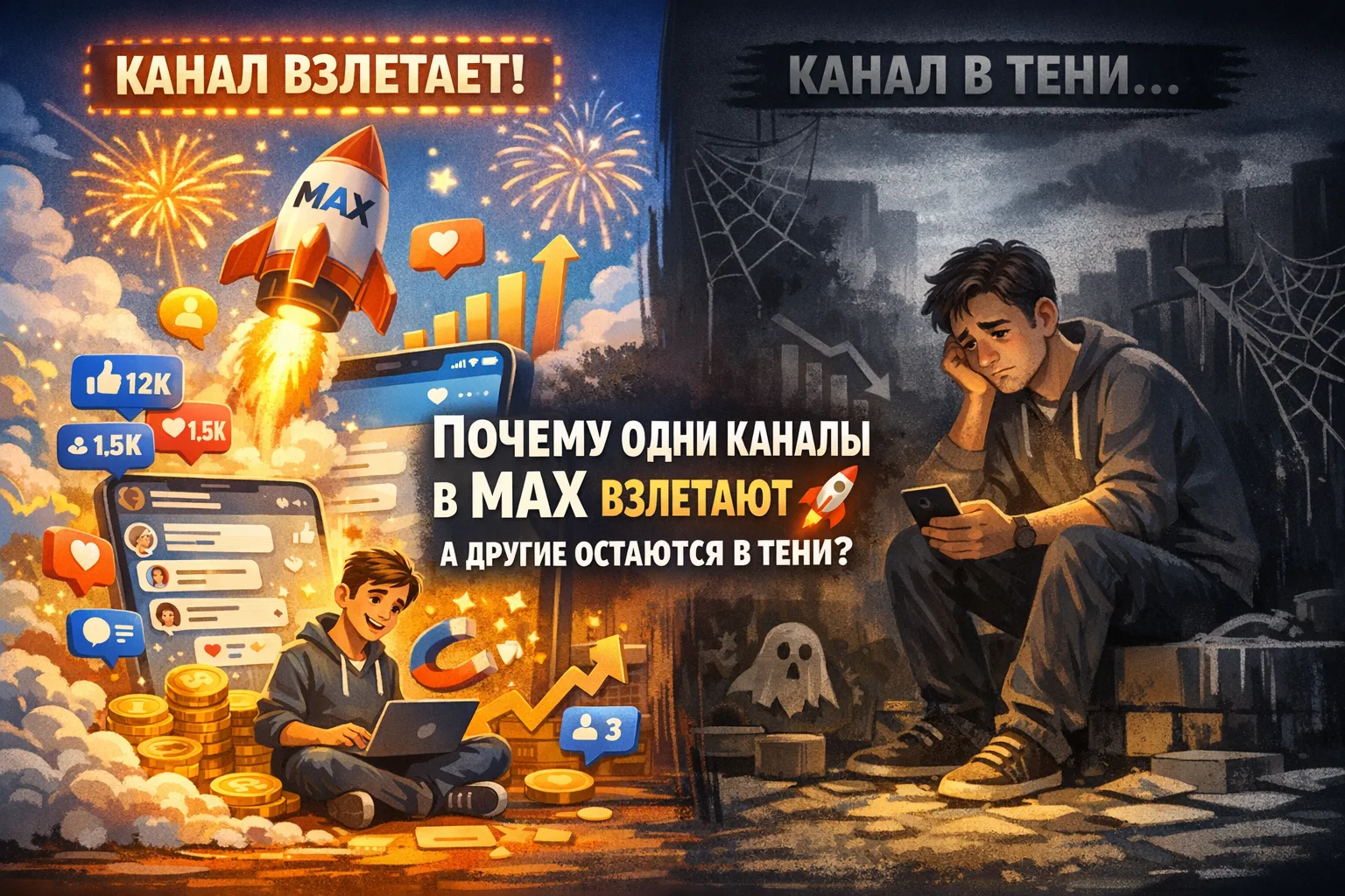 Почему одни каналы в MAX взлетают 🚀, а другие так и остаются в тени?

Каждый админ мечтает о живом 