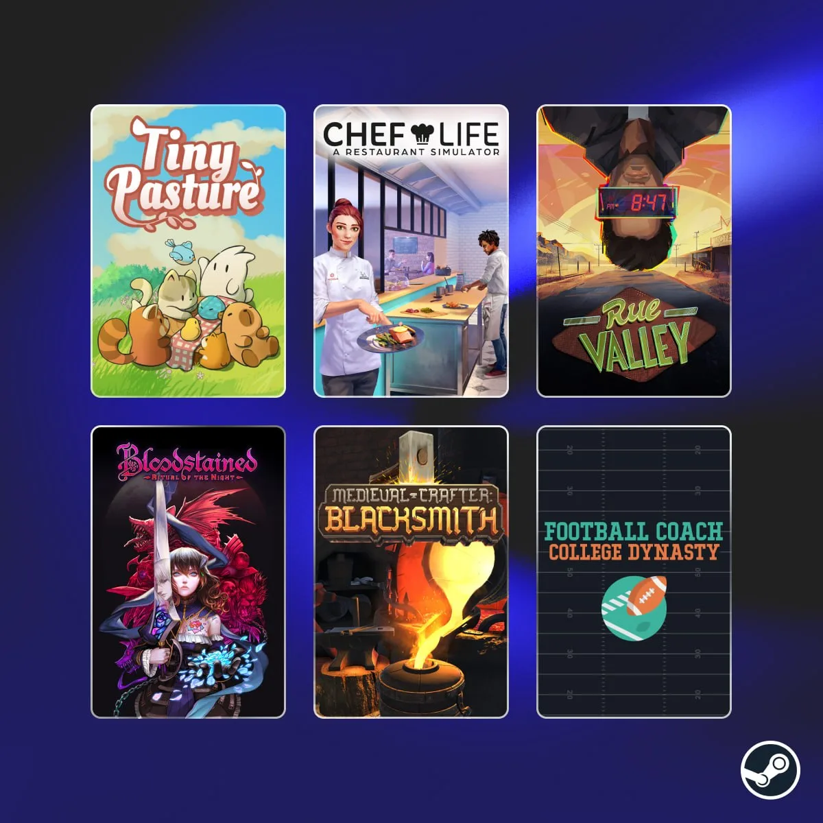 В Steam стартовали ежедневные скидки  Скидку в 32% получила Tiny Pasture, скидка 85% на Chef Life: A
