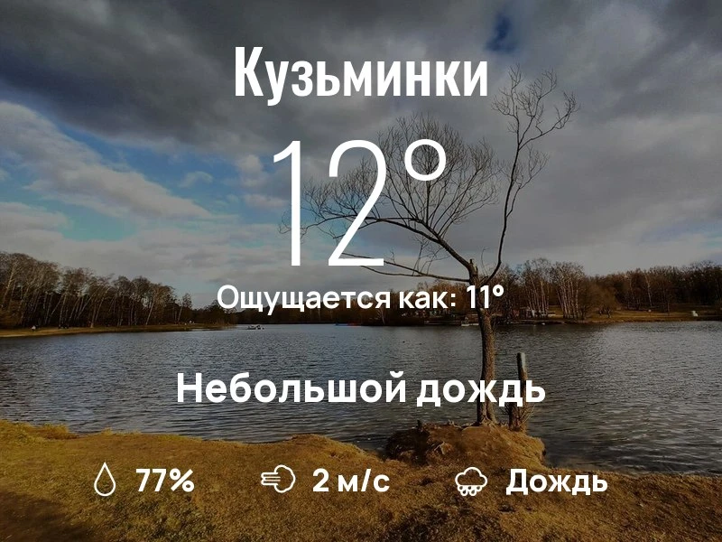 Что с погодой в Кузьминках?