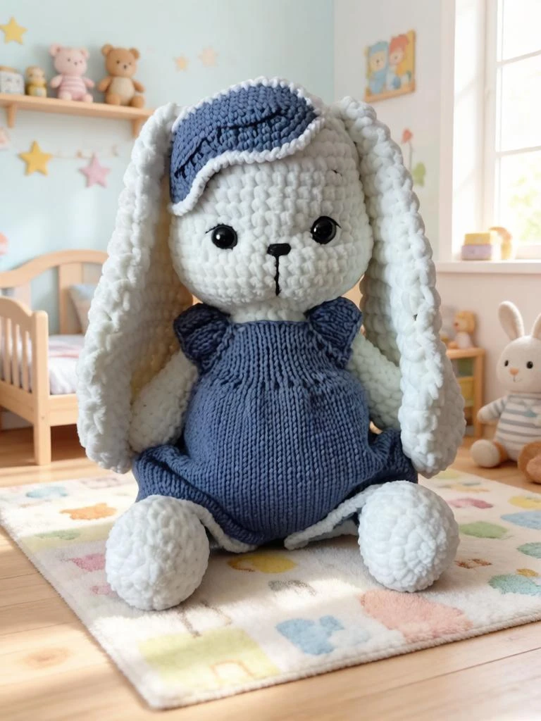 🐰 Знакомьтесь – зайка Соня в пижамке!