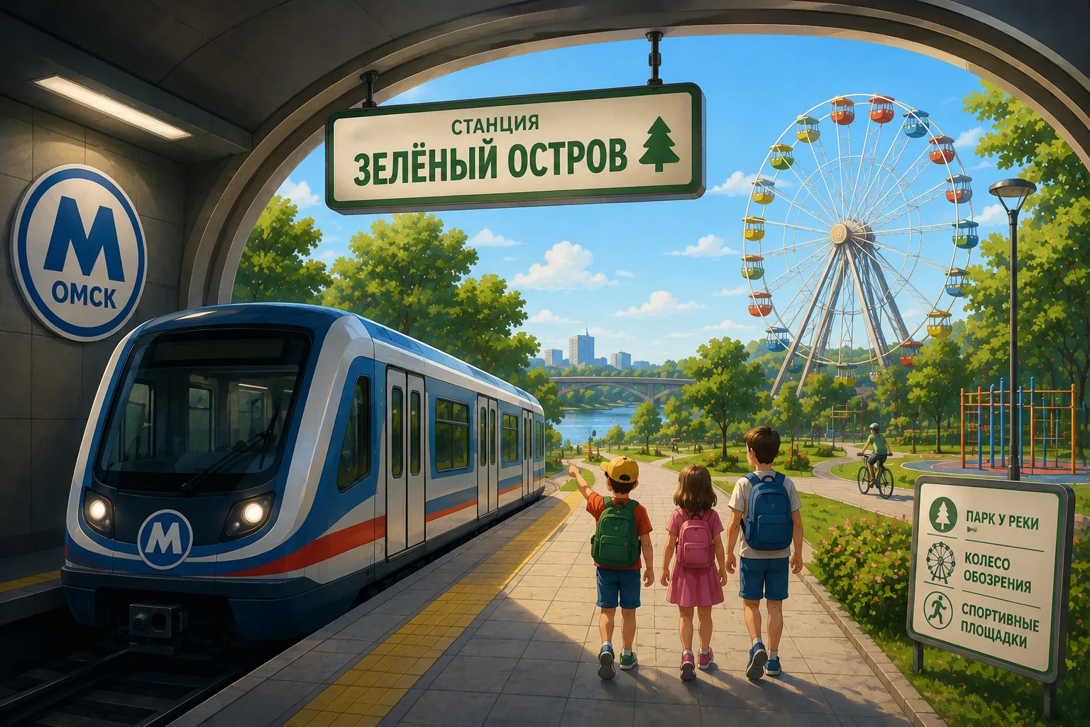 🚇  Путешествуем по секретному Омскому метро!

Привет, ребята и родители! 🎒
Лето — время для приклю