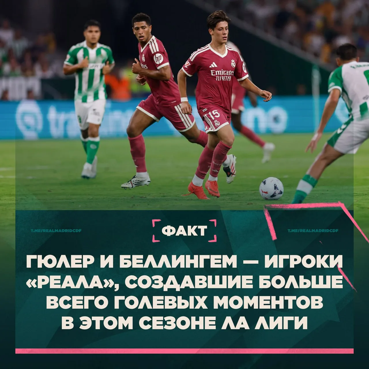 🤫😎📊 Арда и Джуд создали по 4 голевых момента.