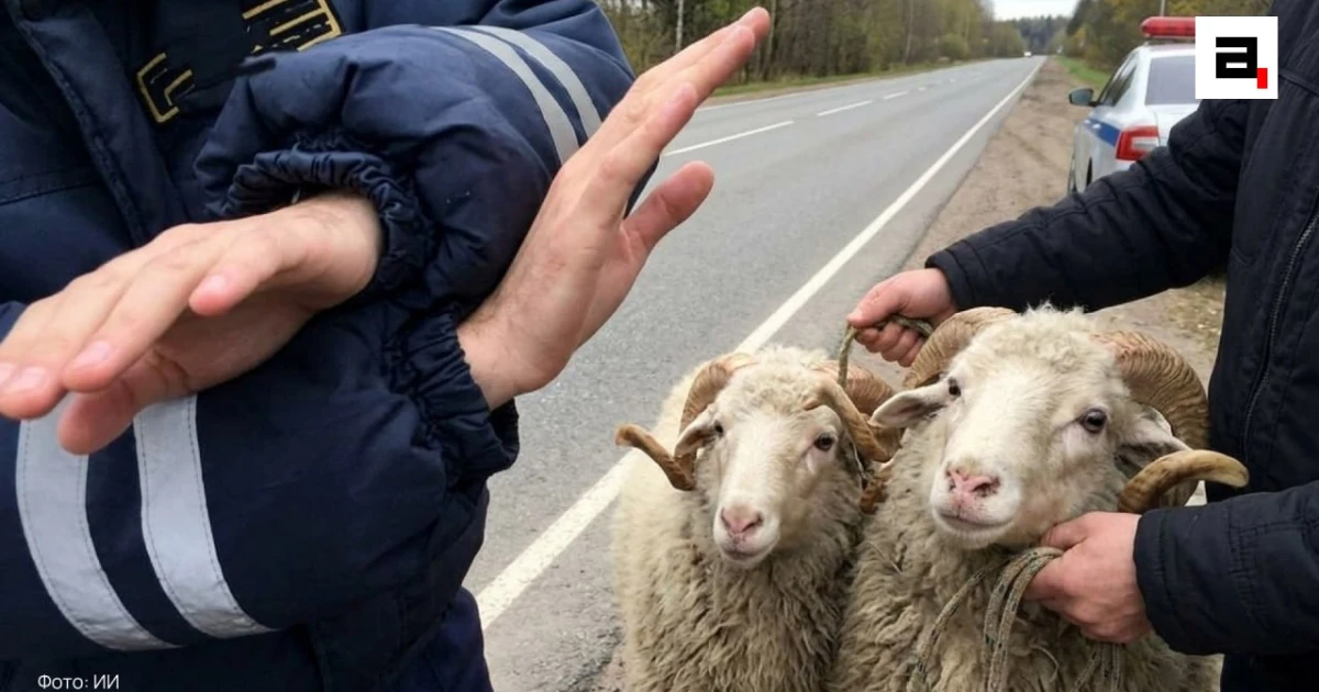 Пьяный россиянин решил откупиться от инспекторов ДПС  - баранами🐏🤭