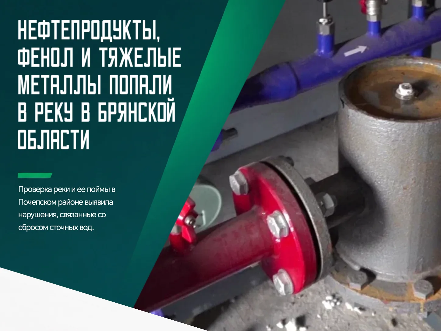 🤬 С городских очистных сооружений в реку Судость в Почепском районе поступали сточные ...