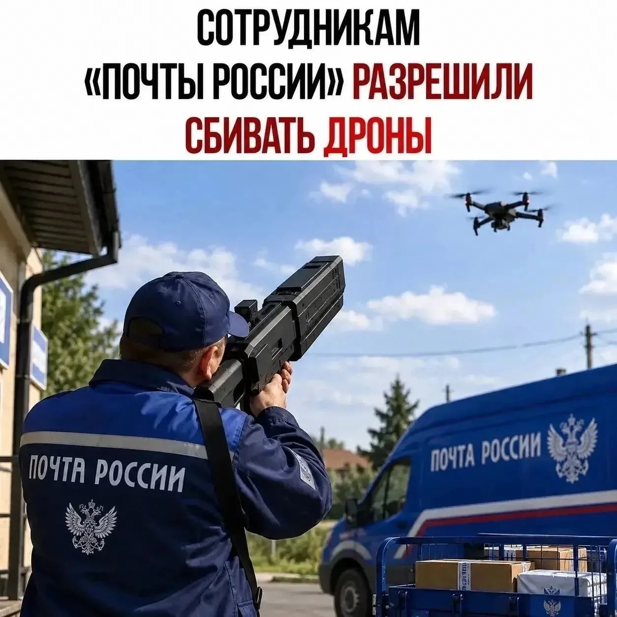 🙉 Антидроновыми ружьями будут вооружать сотрудников почты