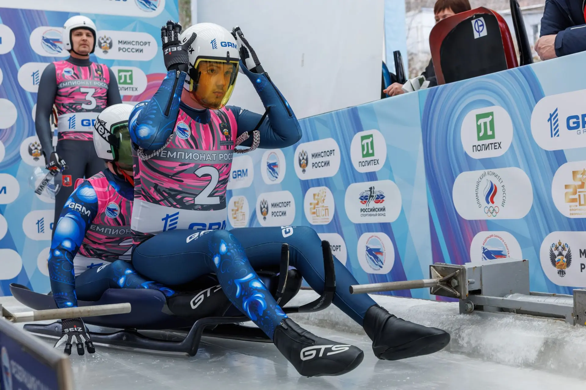 Чемпионат России 2026 🛷🇷🇺👏🏻 Мужчины/двухместные сани 1.       Андрей Богданов/Юрий Прохоров, Москва 