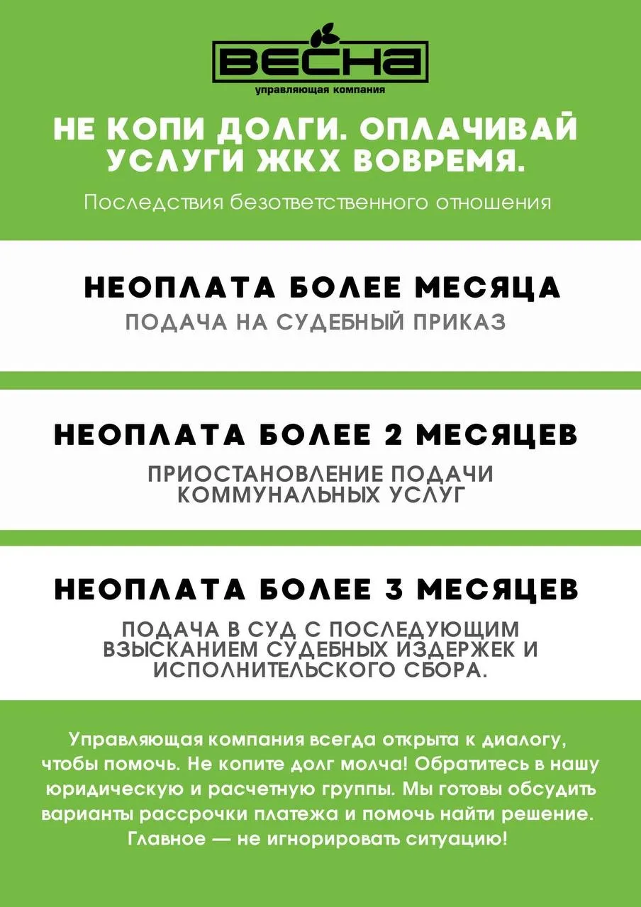 Вовремя оплачивайте ЖКУ — избегайте последствий!