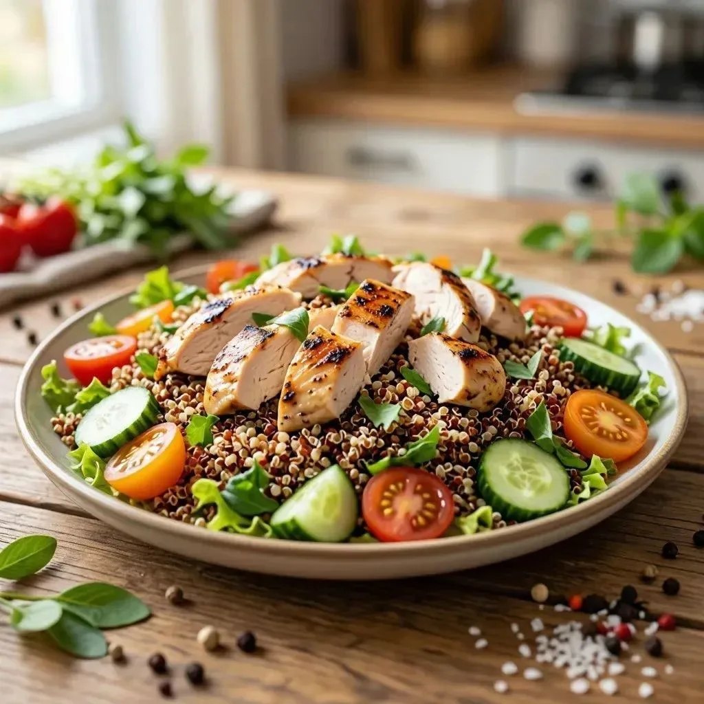 🥗 ПП‑рецепт дня: салат с запечённой курицей и киноа