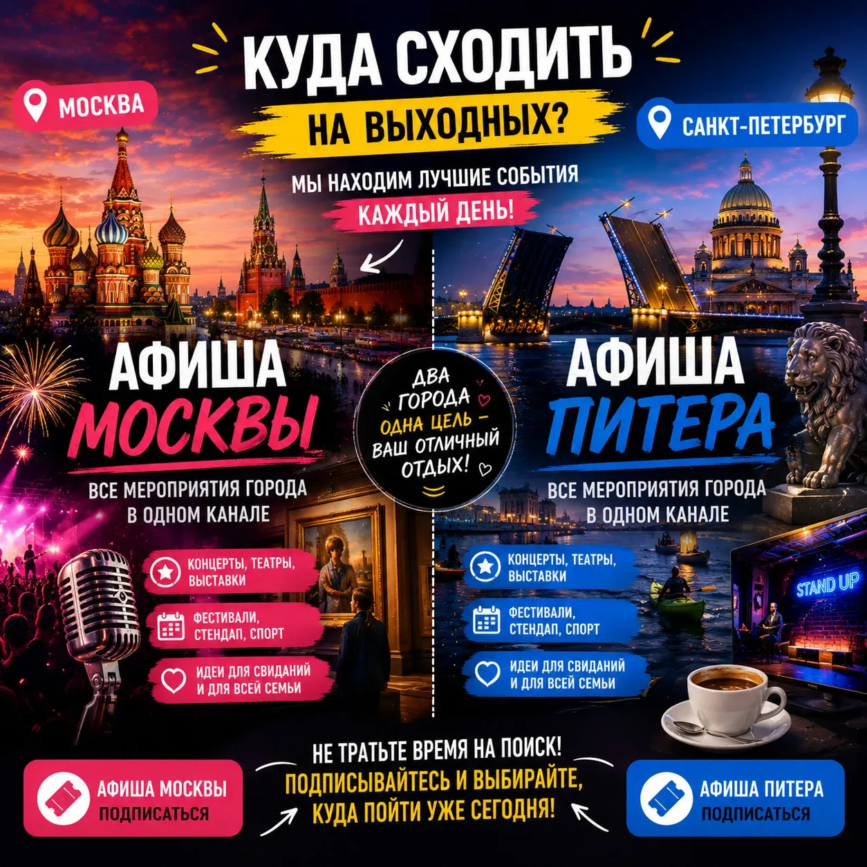 🎟 НЕ ЗНАЕТЕ, КУДА СХОДИТЬ НА ВЫХОДНЫХ?