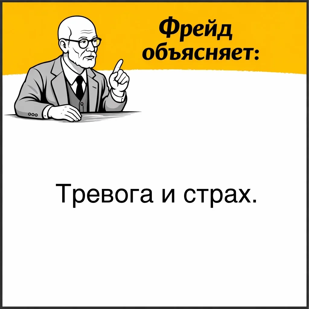С точки зрения Фрейда, психике сложно долго выдерживать тревогу без причины. Поэтому со временем она