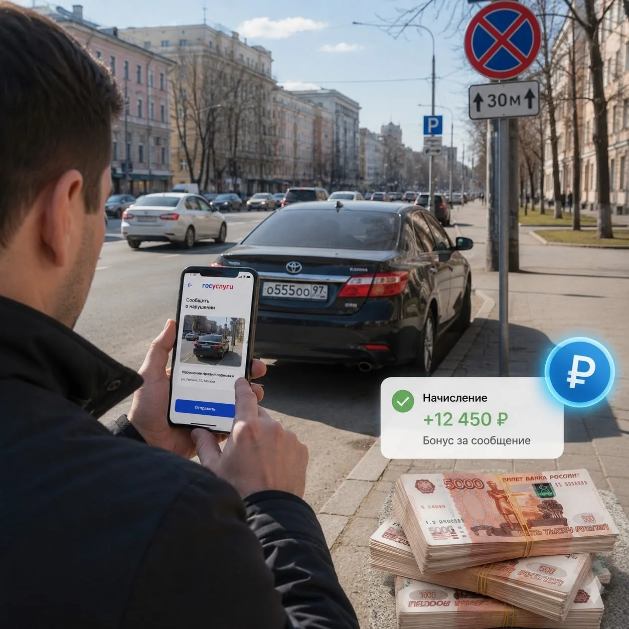 🙊 Россияне смогут зарабатывать до 150 тысяч рублей в месяц на сообщениях о нарушениях ПДД через Гос