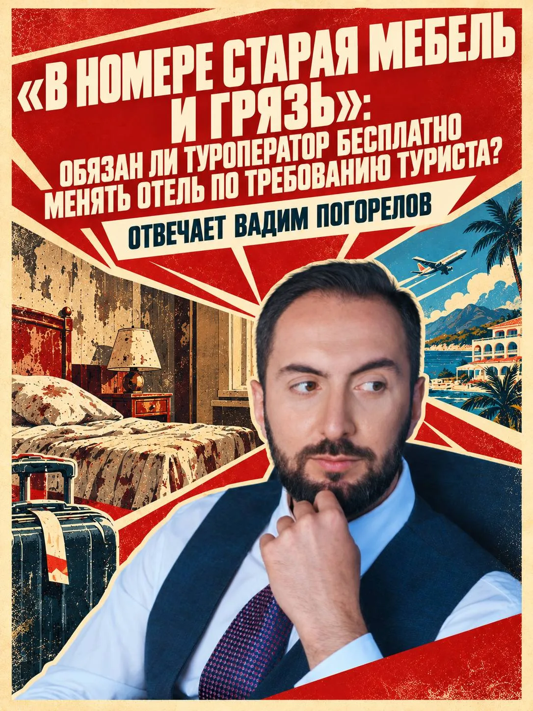 «В номере грязь, плесень и старая мебель». Обязан ли туроператор бесплатно переселить т...