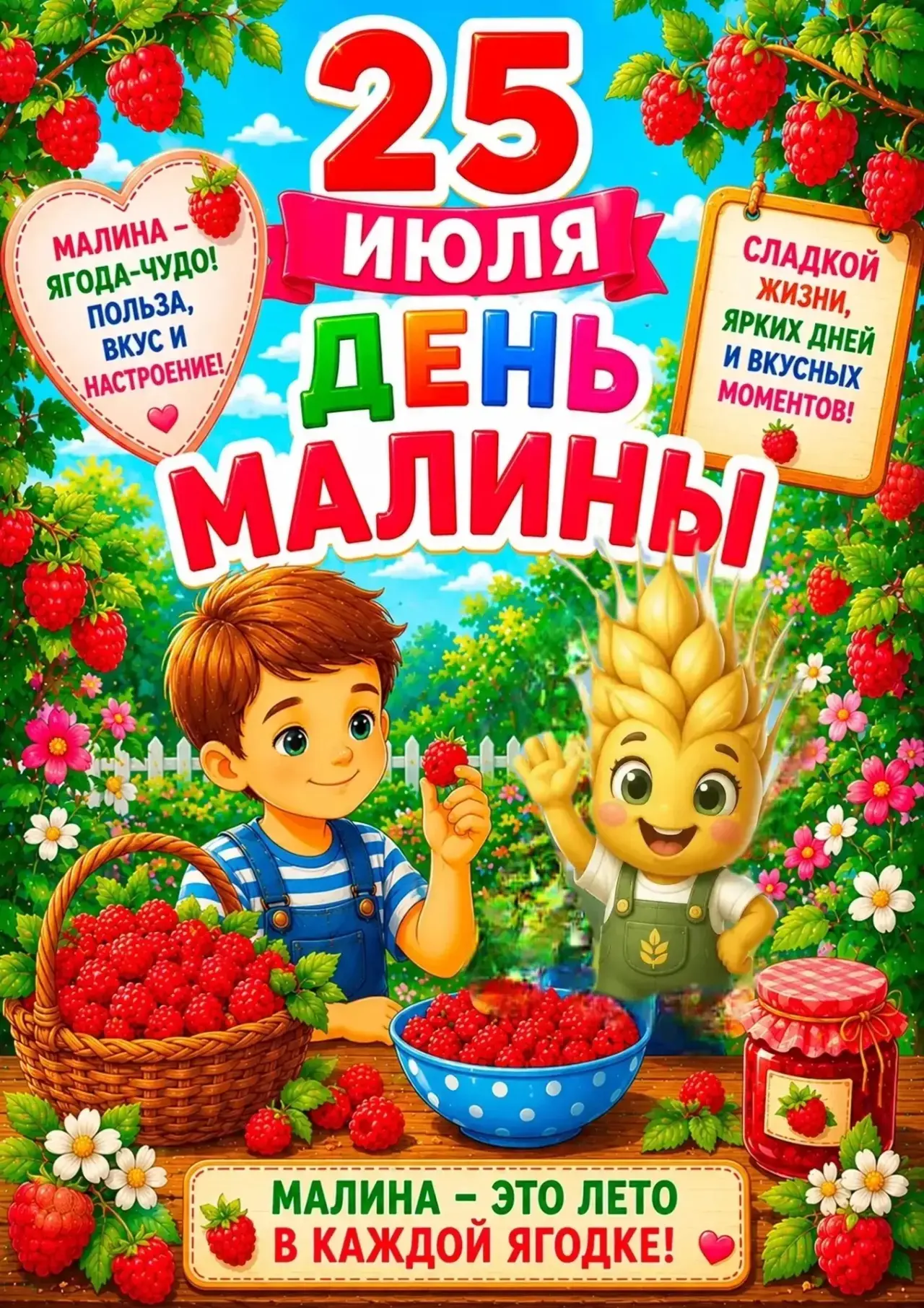 ❗️Вкусное лето в каждой ягодке! 🔆

25 июля — официальный повод съесть килограмм малины! 🍓

Знаете,