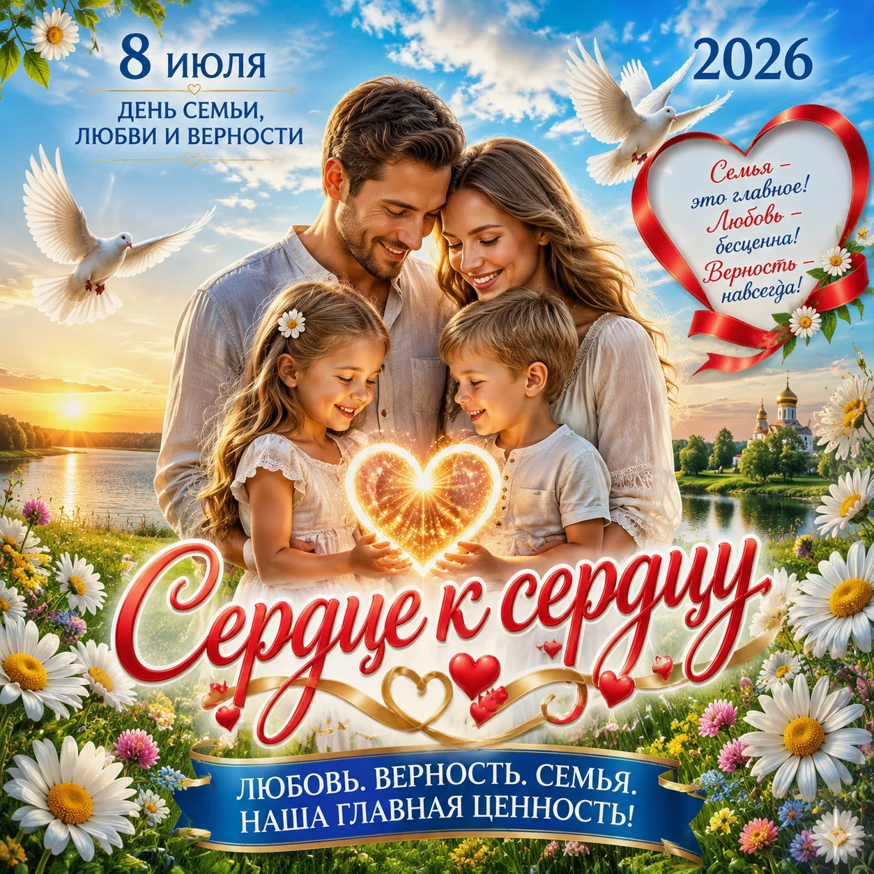 Сценарий концертной программы на День семьи, любви и верности 2026 " Сердце к сердцу"

Место проведе