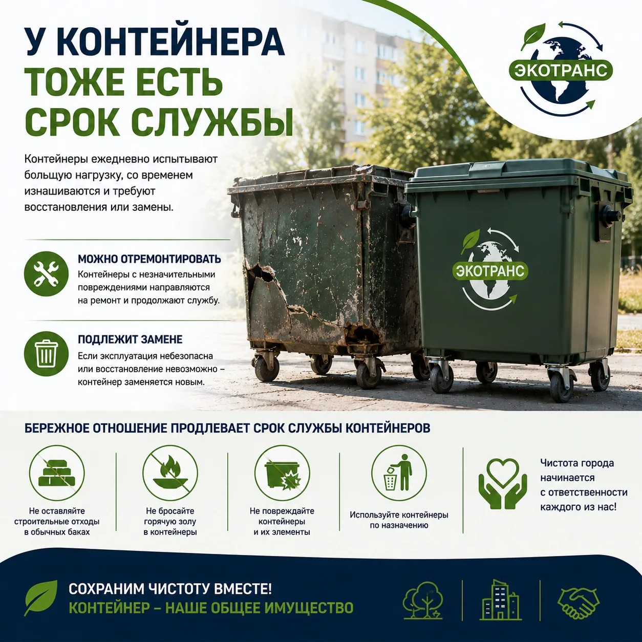 ♻️ У контейнера тоже есть срок службы