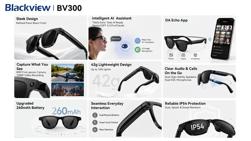 😎 Blackview представила умные очки с ИИ за $49