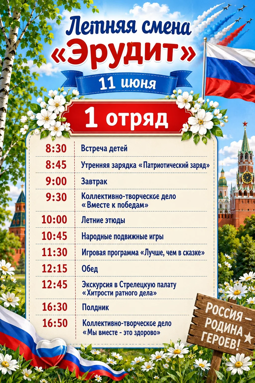 Ещё один яркий день в лагере «Эрудит» подошёл к концу! 🎉

Сегодня было столько всего интересного!😍