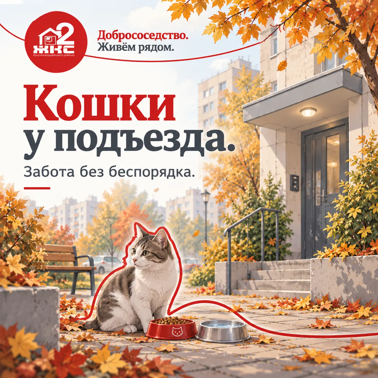 🐈Кошки у подъезда: забота без беспорядка