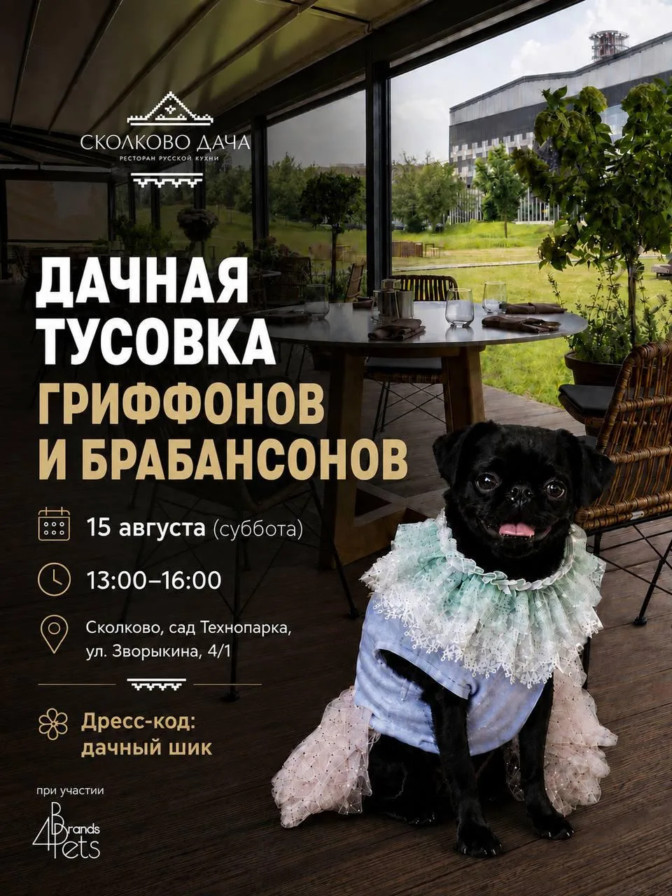 🐶 15 августа встречаемся на «Дачной Тусовке гриффонов и брабансонов»!