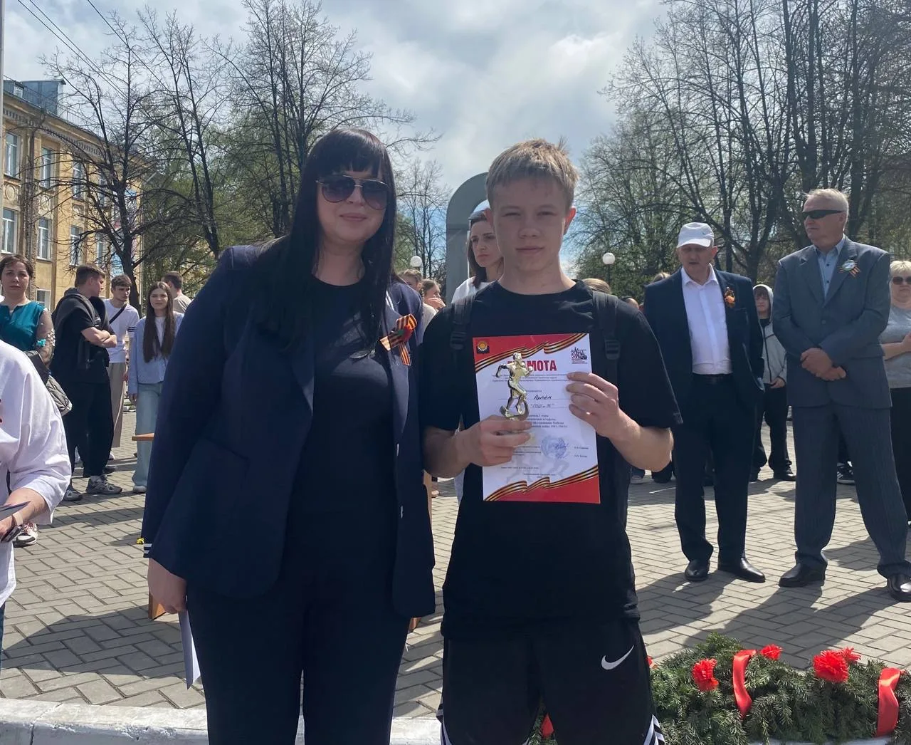 Сегодня в нашем городе прошла легкоатлетическая эстафета, посвященная 81-й годовщине Победы в Велико