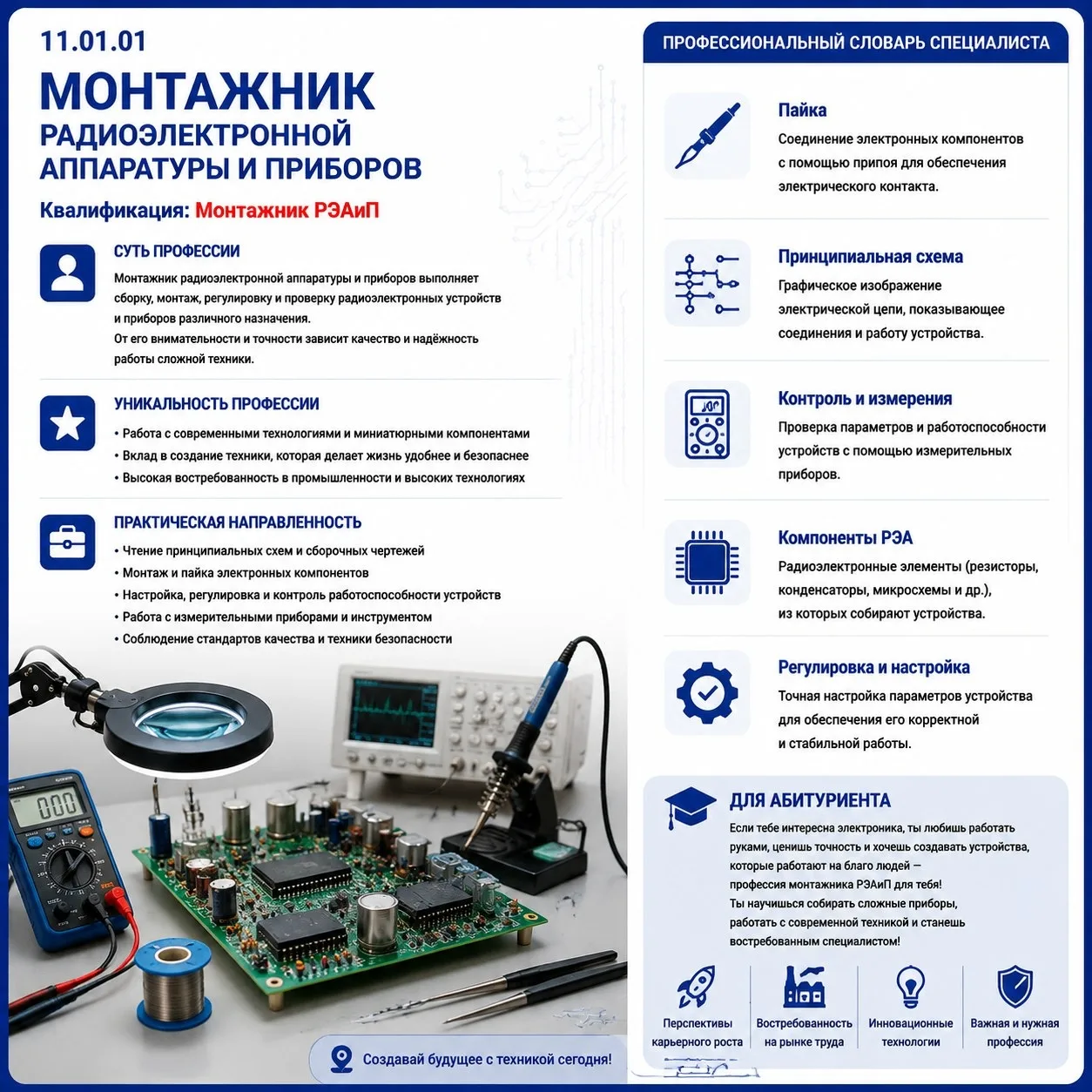 🔧 Профессиональный словарь абитуриента: рабочие профессии, которые двигают прогресс!