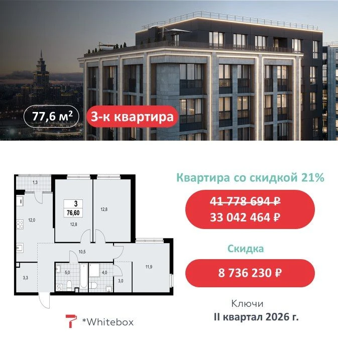 ️️️️️️️️️️️️️️️️️️️️️️️️
️️️️️️️️️️️️️🏢Квартира Дня в ЖК "Дом на Зорге"

3-комнатная квартира для б