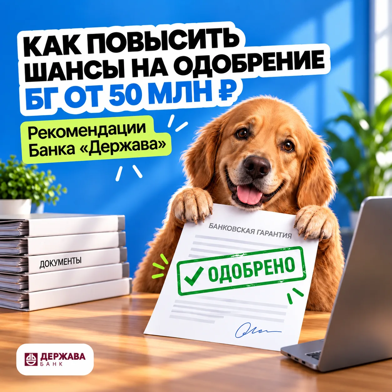 ✅  Вместе с Банком «Держава» разобрали, как банк рассматривает крупные гарантии от 50 м...
