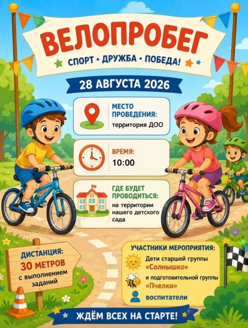 🚴‍♀️ ВЕЛОПРОБЕГ — НА СТАРТ! 🚴‍♂️