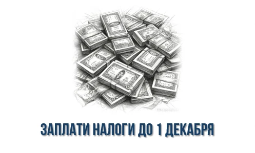 Напоминаем, что срок уплаты налогов физических лиц не позднее 1 декабря