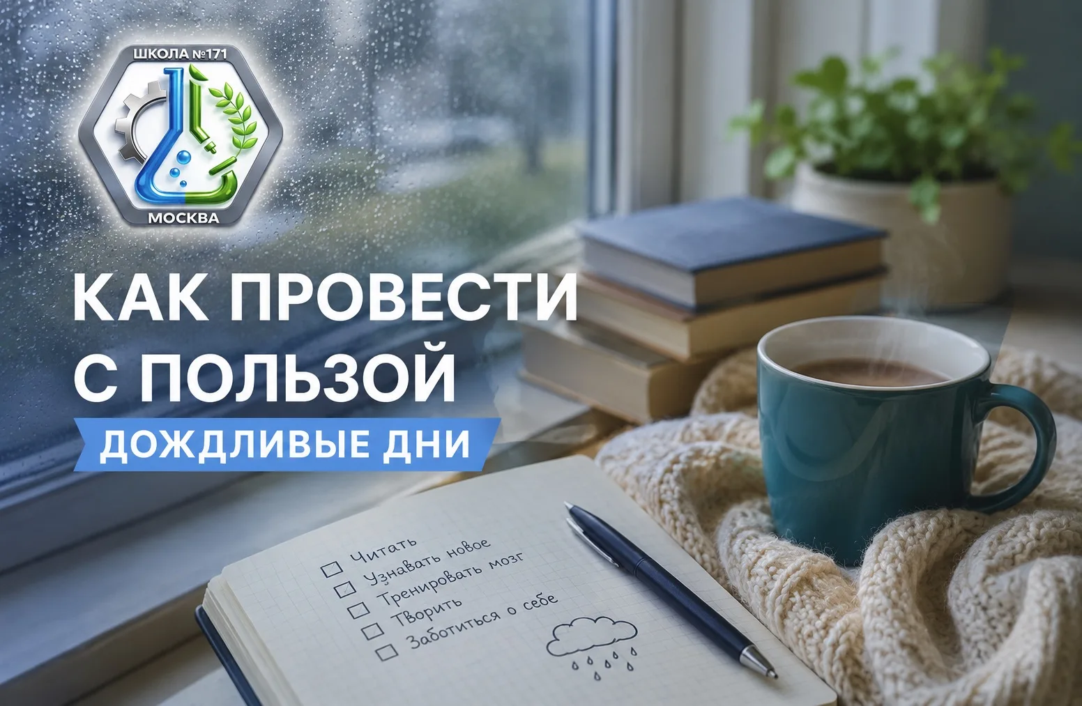 🌧️ Дождливая пора — не повод скучать!

За окном — капли по стеклу, серость и лужи… Но разве это при