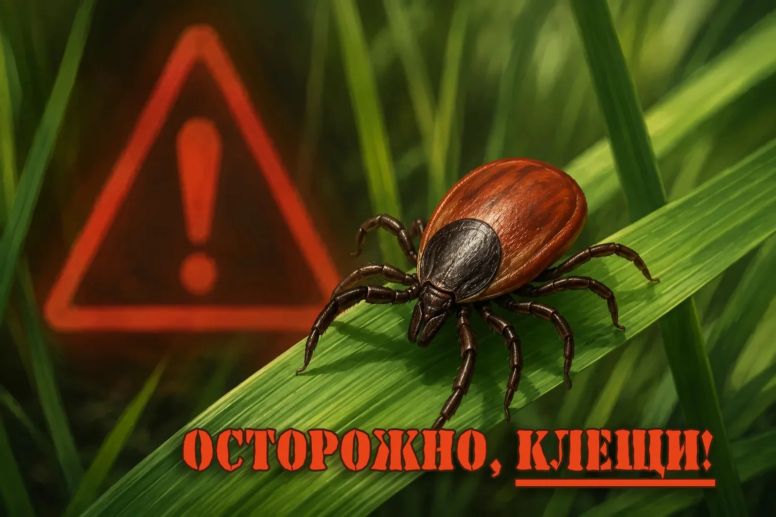 Осторожно, клещи❗️

☀️С наступлением тёплого сезона возрастает риск встречи с клещами. Эти небольшие