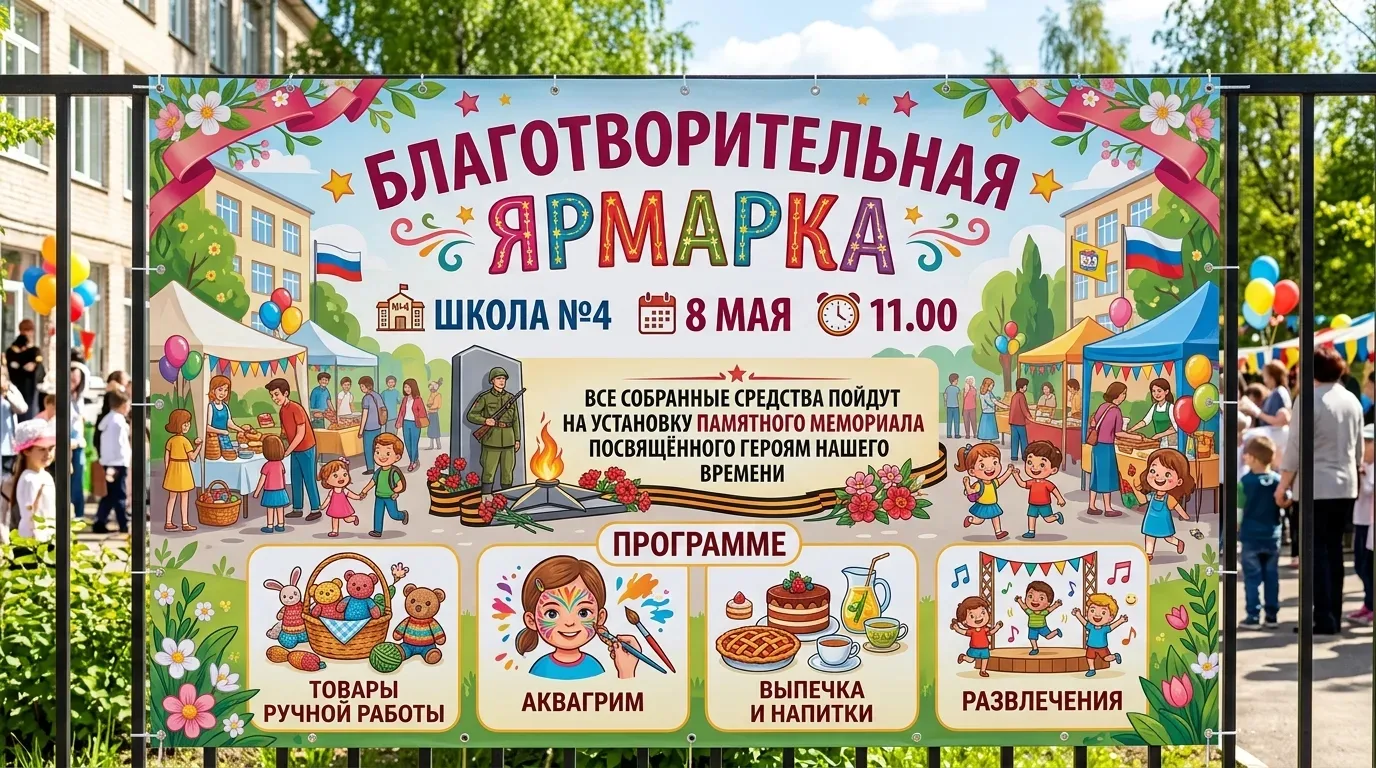 8 мая в 11:00 в нашей школе состоится Благотворительная ярмарка! 
Традиционно каждый класс с классны