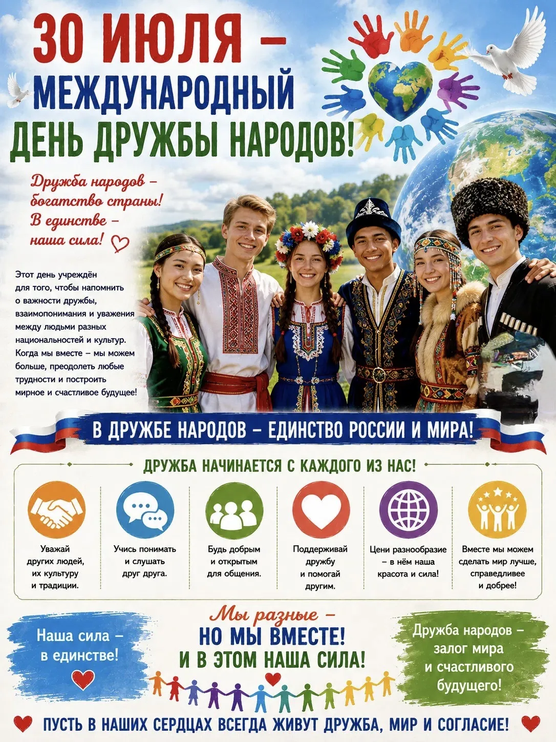 🤚30 июля - Международный день дружбы народов🤝