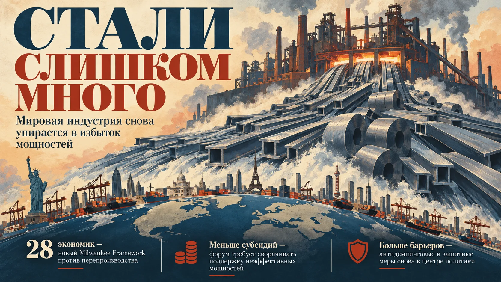 Мир производит слишком много стали.