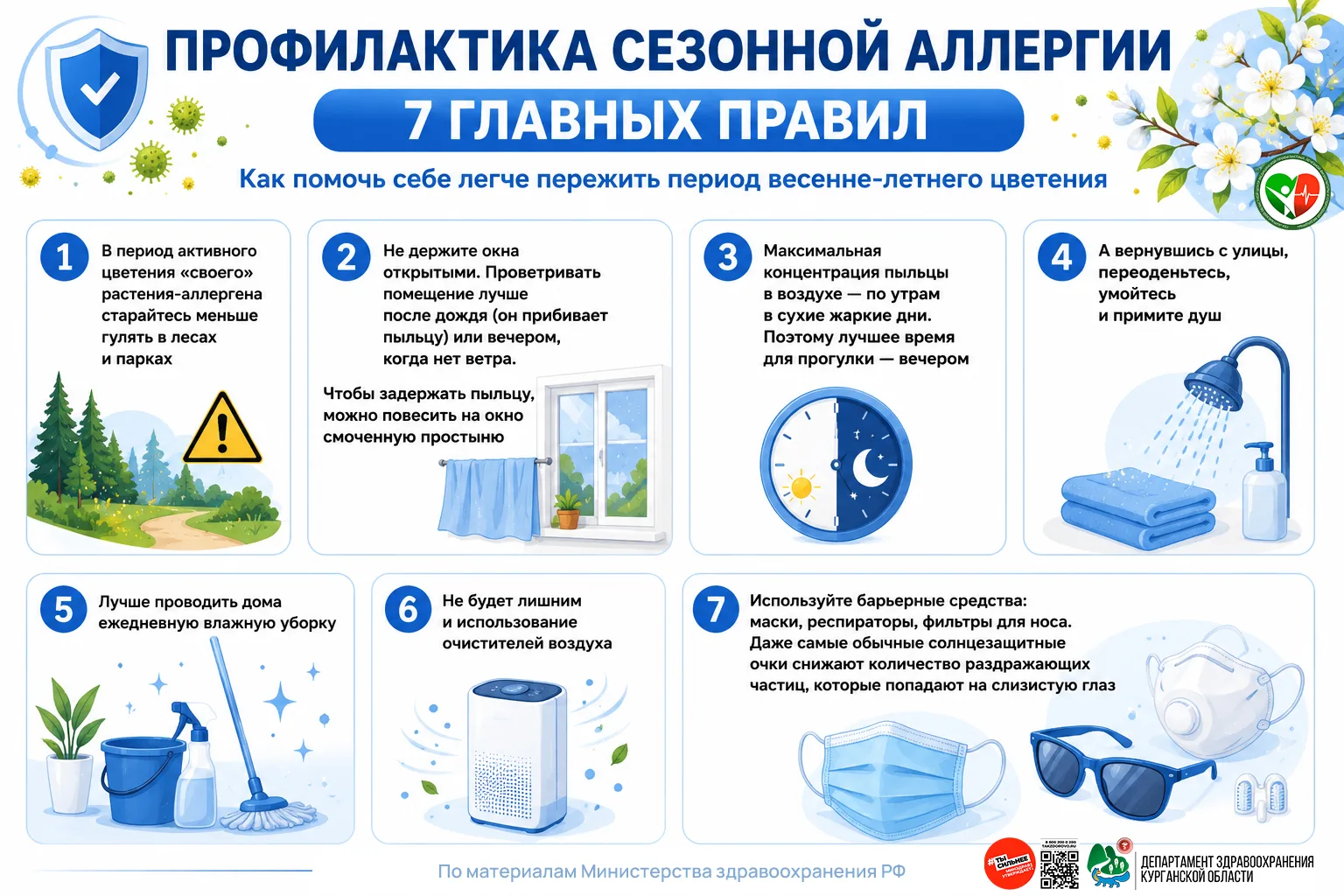 👉7 ГЛАВНЫХ ПРАВИЛ ПРОФИЛАКТИКИ СЕЗОННОЙ АЛЛЕРГИИ