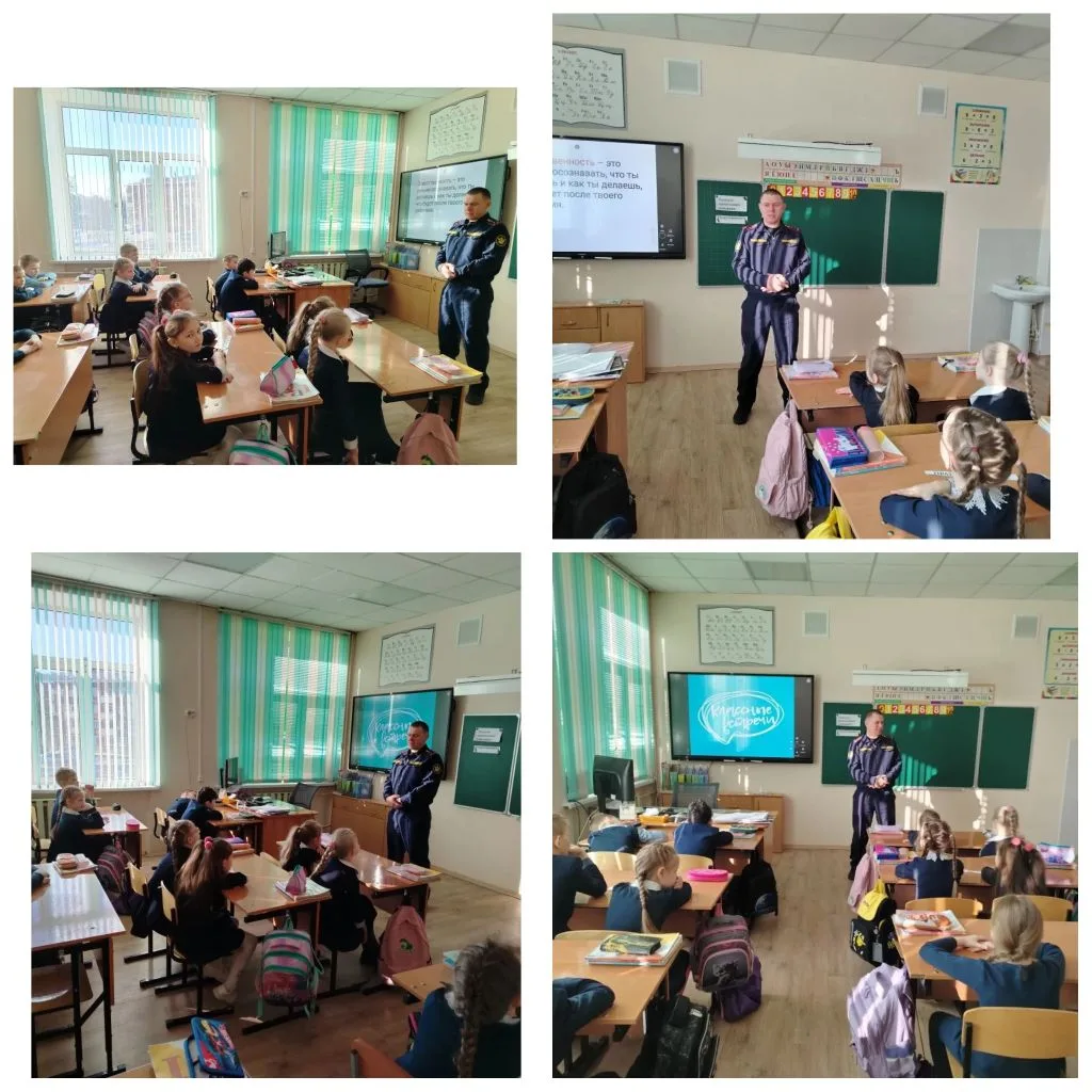 30.03.2026 года в 1А классе прошел классный час 🕘.  Встреча была с папой Кати Крапотки...