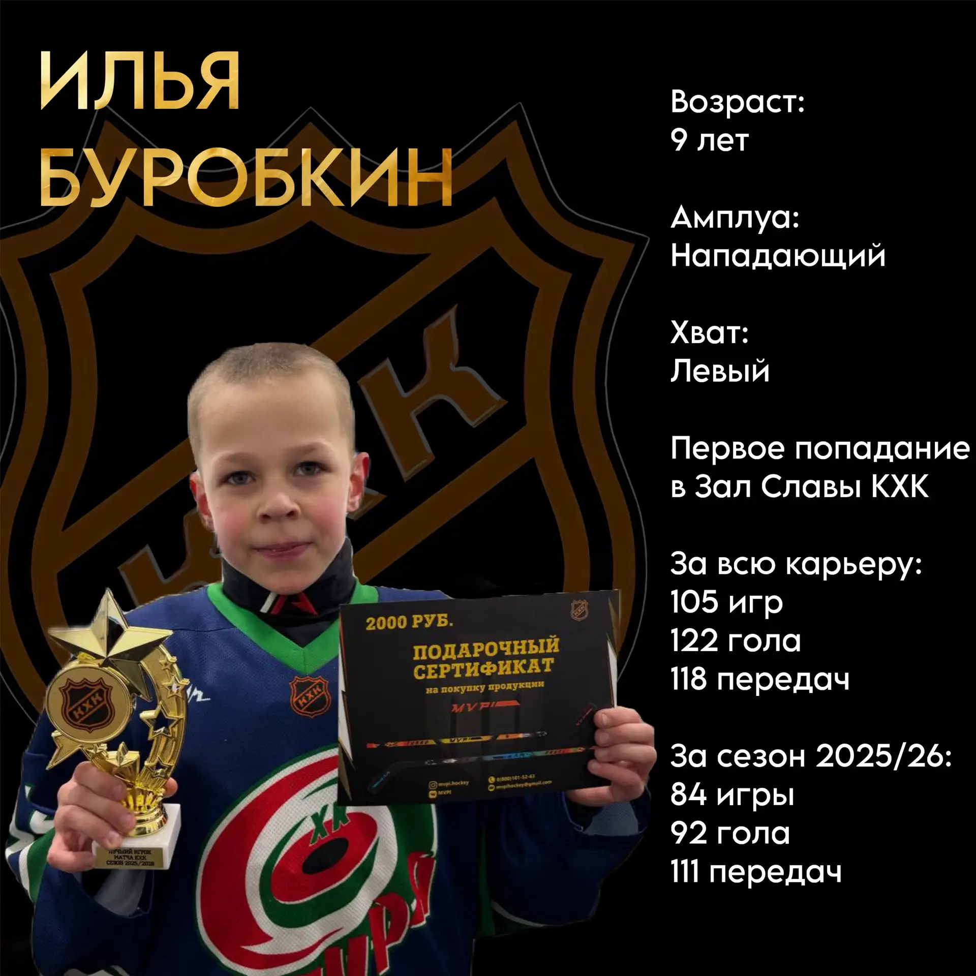 🔥Илья Буробкин: дебют в Зале Славы — заслуженный триумф!

🥅 В сезоне 2025/26 Илья ворвался в элиту