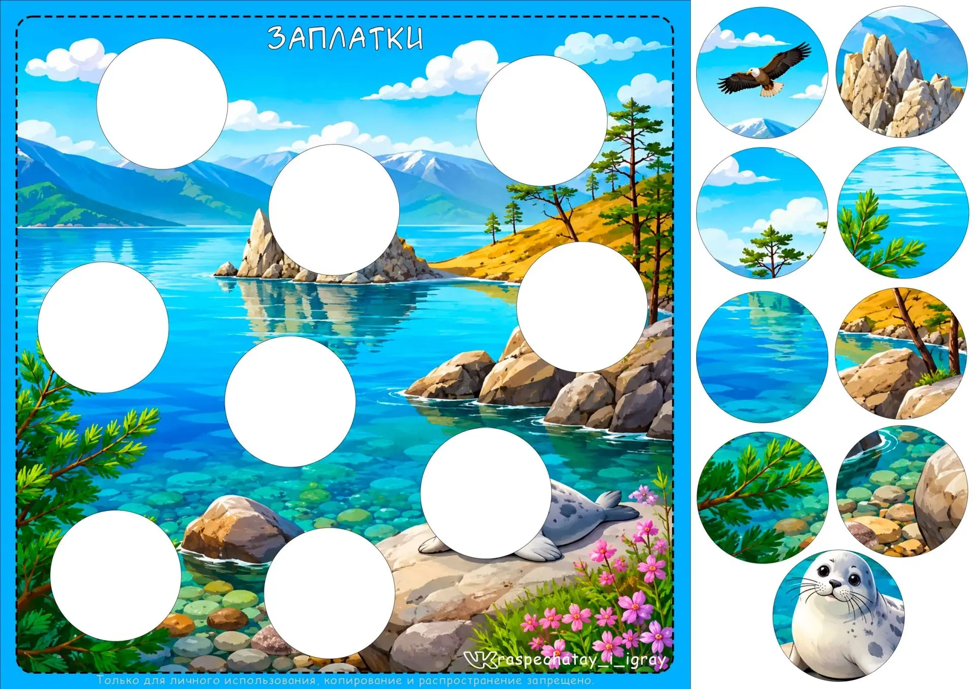 ИГРА НА ЛИПУЧКАХ "ЗАПЛАТКИ"