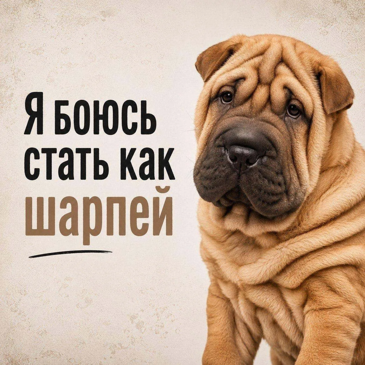 Кожа обвиснет, я буду как шарпей 😳