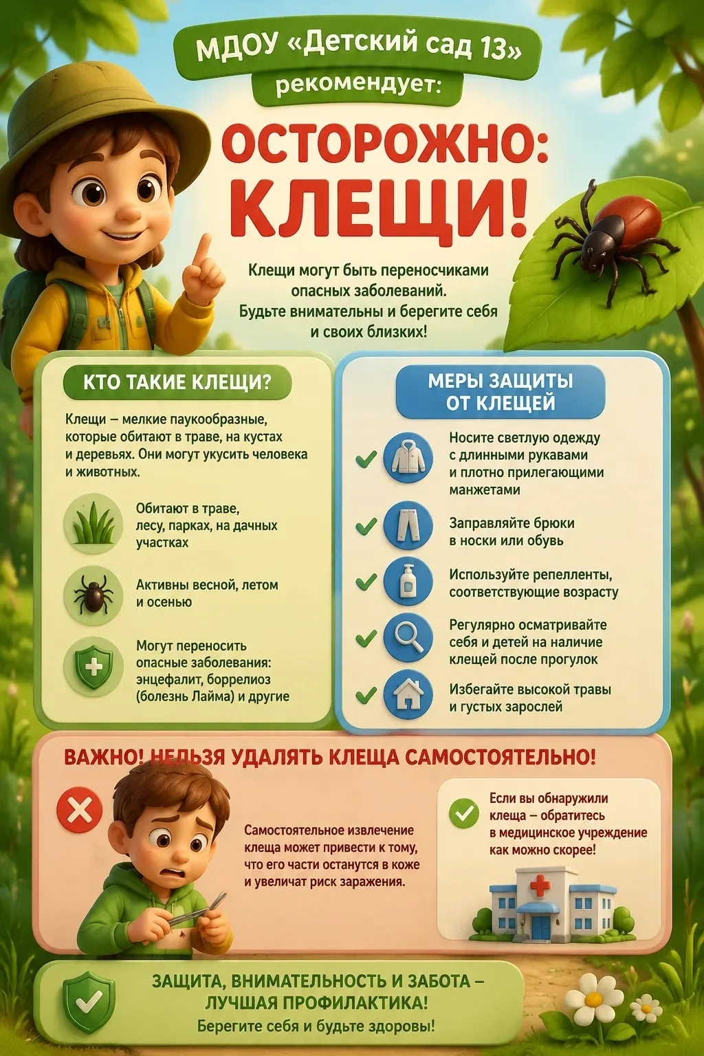 🕷️Осторожно, клещи!
